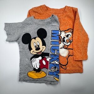 Disney Baby 12M Shirt Bundle (2-Pack) Mickey Mouse + Chip & Dale